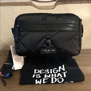 Kurt Geiger | Black Rainbow Nylon Crossbody Bag | NWT